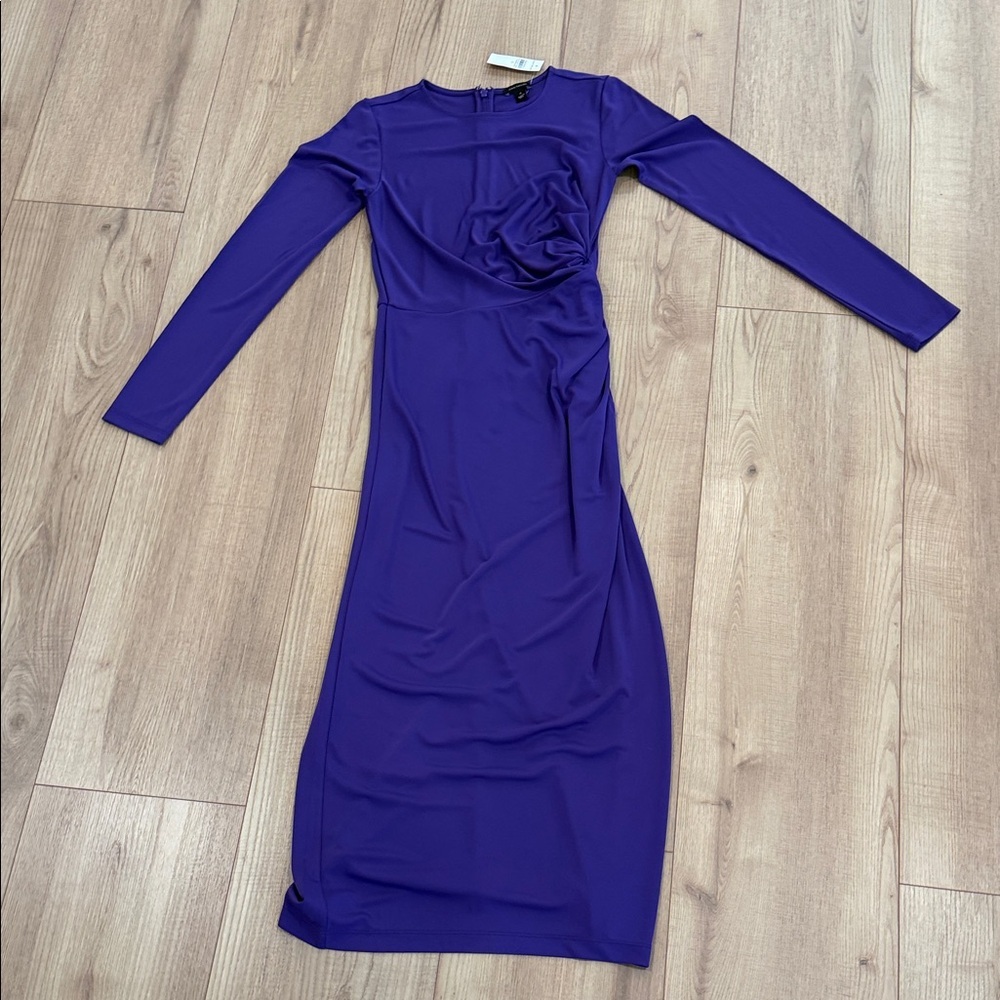 Ann Taylor Vibrant Blue Long Sleeve Dress